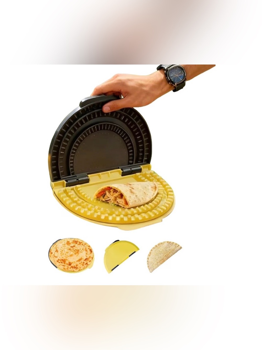 3-in-1 Tortilla Wrap Maker Adjustable Dumpling Empanada Press Dishwasher Safe